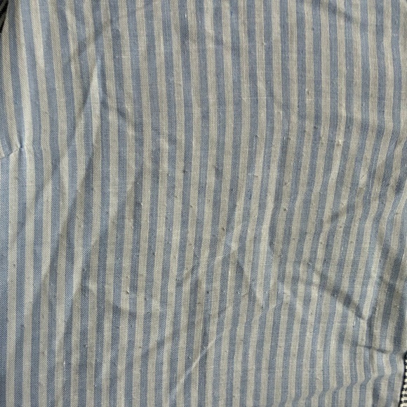 Mystree Blue Striped Floral Embroidered Button Down Shirt M - Picture 11 of 15